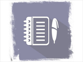 Pen and notebook icon